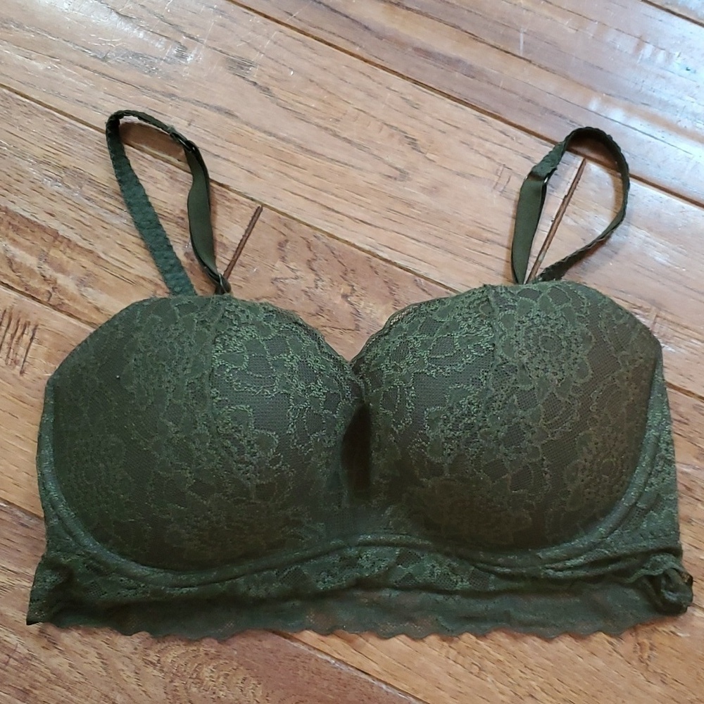 Pink by Victoria's Secret green Lace Bralette